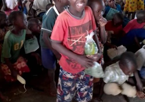 Teacher with students